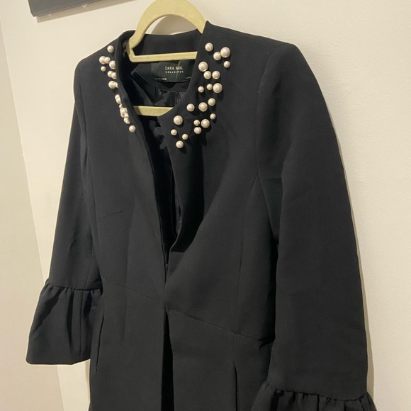 Zara Faux Pearl Bell Sleeve Frock Coat - Picture 8 of 10